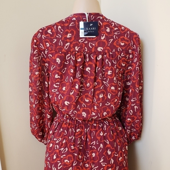 KAARI BLUE Floral Elastic Waistband Midi Dress - Picture 4 of 9